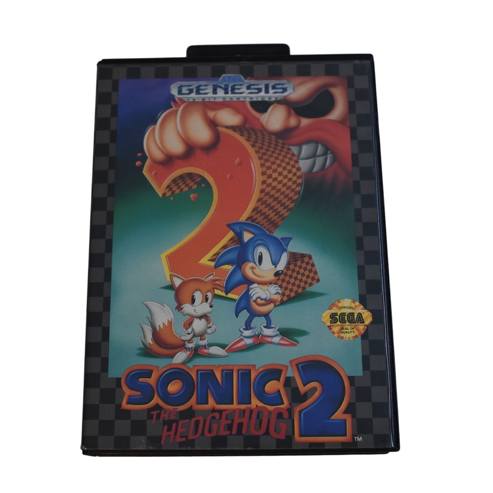 Sega Sonic the Hedgehog 2 Genesis Black Good Retro No Manual